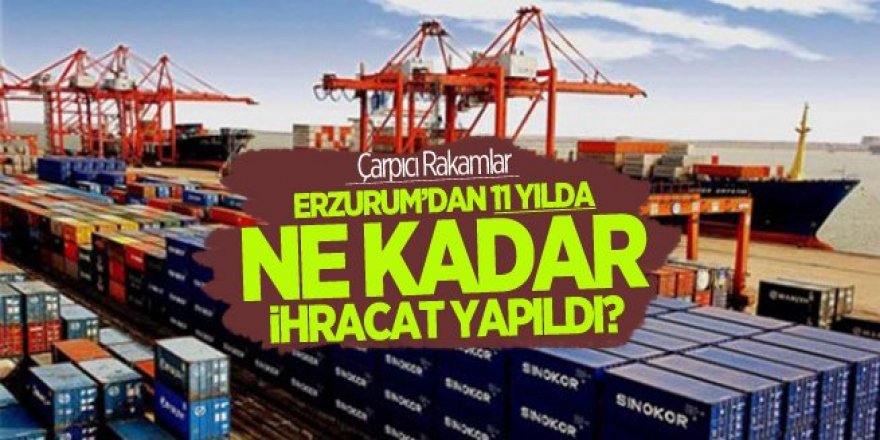 Erzurum’dan 11 yılda ne kadar ihracat yapıldı?