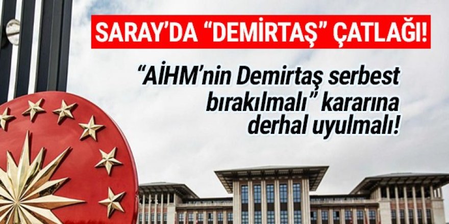 Saray'da ''Demirtaş'' çatlağı! Çiçek: ''AİHM kararına uyulmalı''