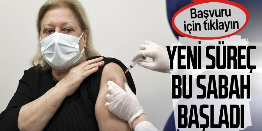 65 yaş üzerine aşılama bugün başladı!