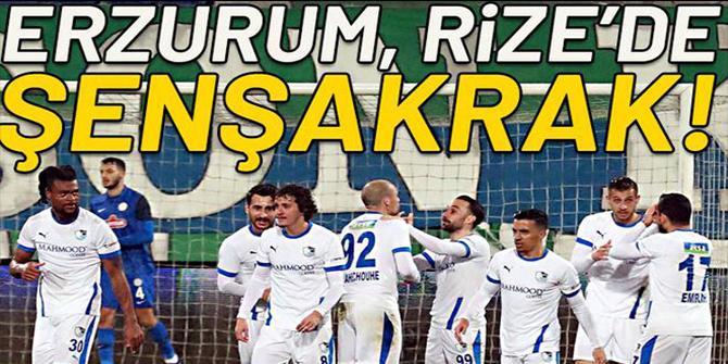 Çaykur Rizespor - Erzurumspor maç sonucu: 0-2