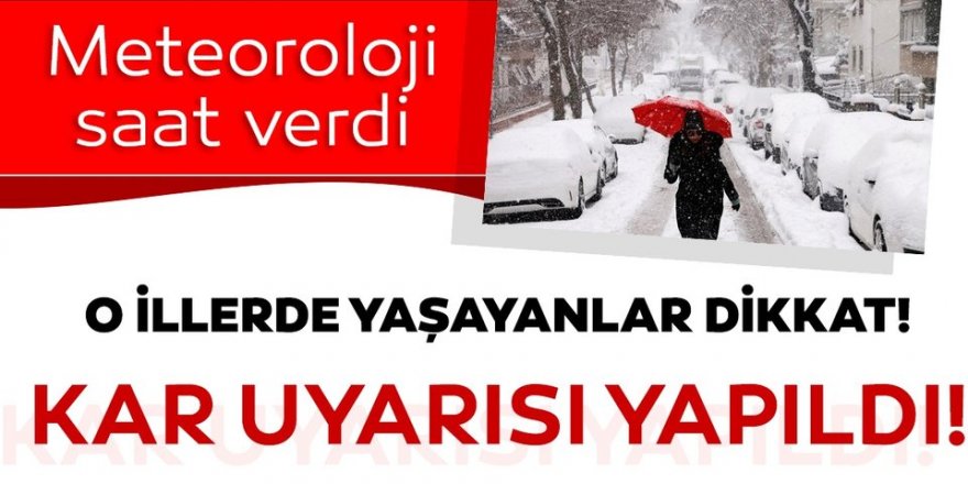 Erzurum, Kars, Ağrı, Ardahan ve Erzincan'da kar yağışı bekleniyor