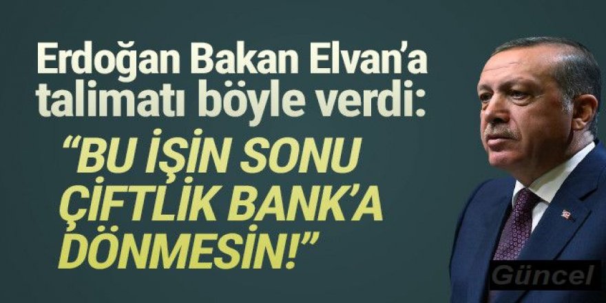 Erdoğan'dan Bakan Elvan'ı böyle uyardı: ''Çiftlik Bank işine dönmesin!''