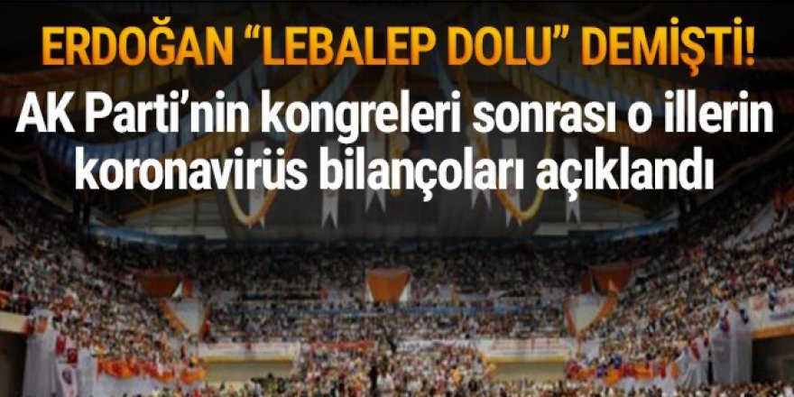 Erdoğan'ın katıldı: AK Parti kongrelerindeki koronavirüs bilançosu açıkland