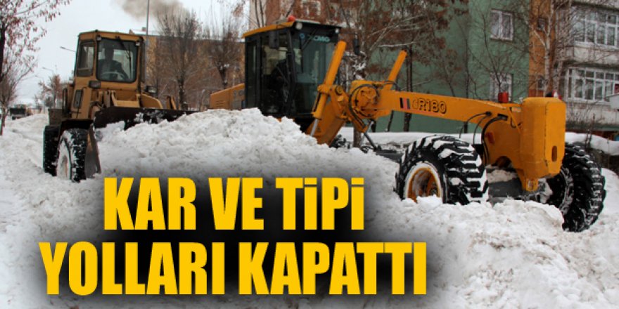 Erzurum'da kar ve tipi ulaşımı aksatıyor