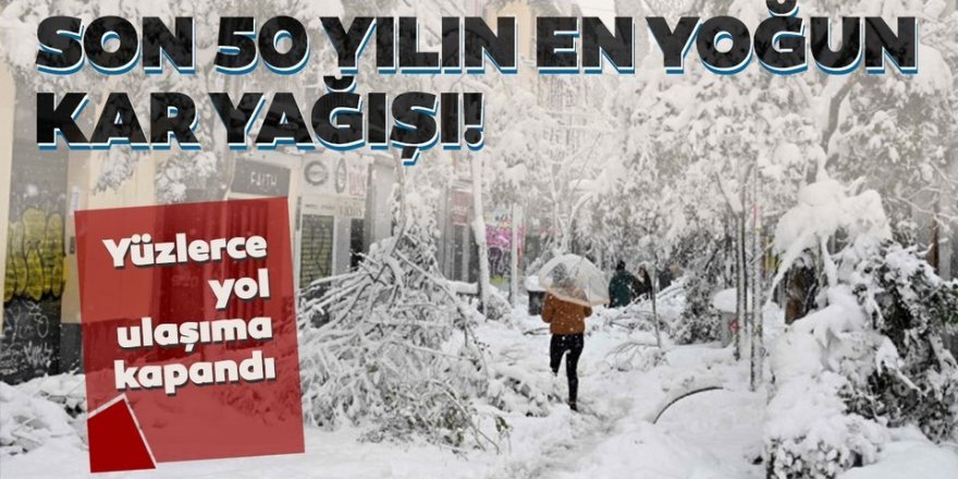 Erzurum ile Erzincan'da kar nedeniyle 1237 yerleşim biriminin yolu kapandı