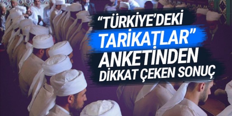 ''Türkiye'deki tarikatlar'' anketinden dikkat çeken sonuç