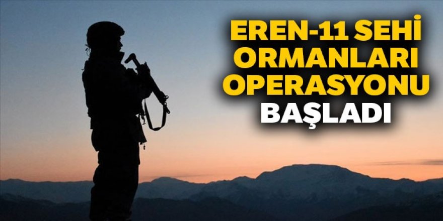 Eren-11 Sehi Ormanları Operasyonu başladı