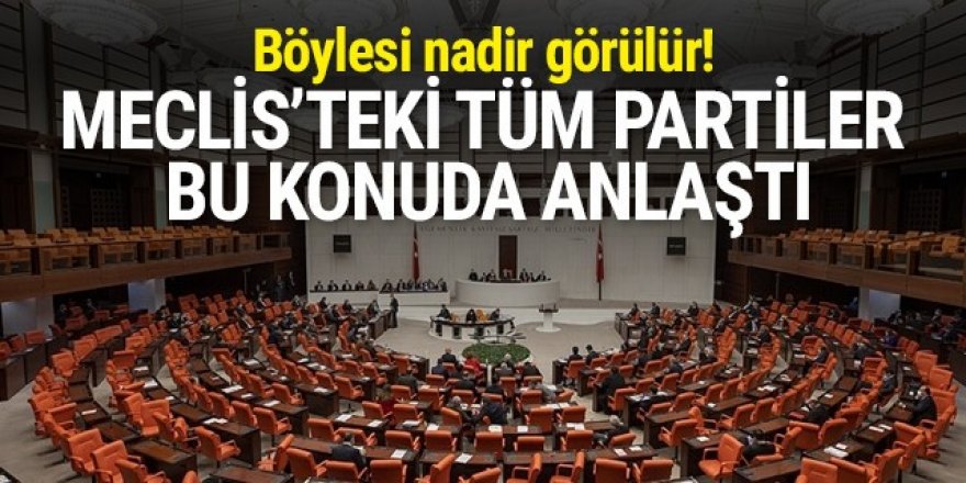 Meclis'teki tüm partiler bu konuda anlaştı