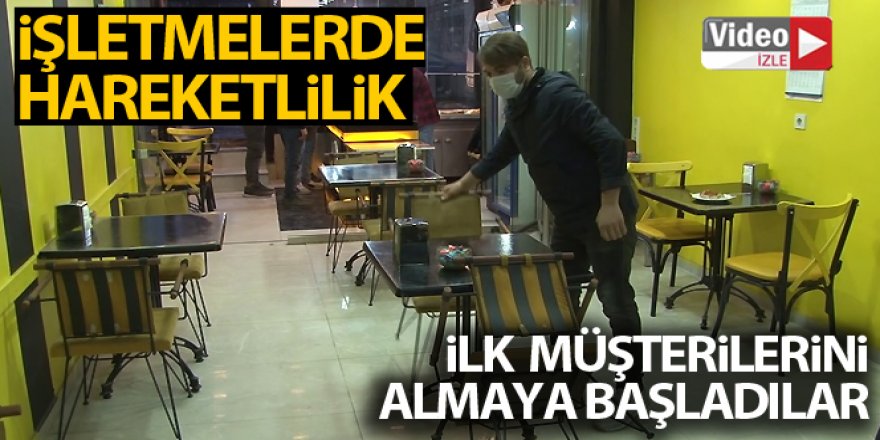 Kafe ve benzeri işletmeler ilk masa müşterilerini almaya başladı