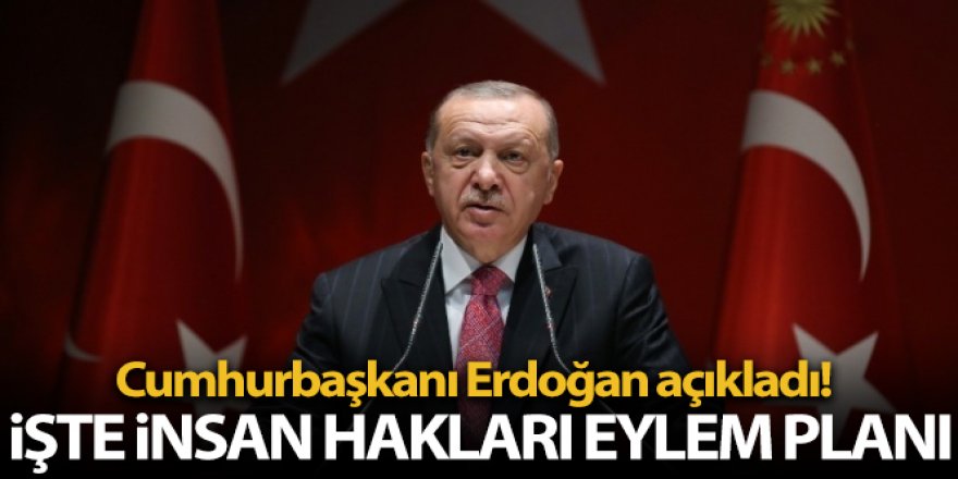 Cumhurbaşkanı Erdoğan İnsan Hakları Eylem Planı'nı açıkladı!