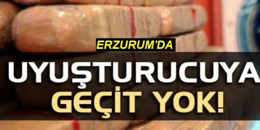 Erzurum'da 39 kilo 351 gram uyuşturucu maddesi ele geçirildi