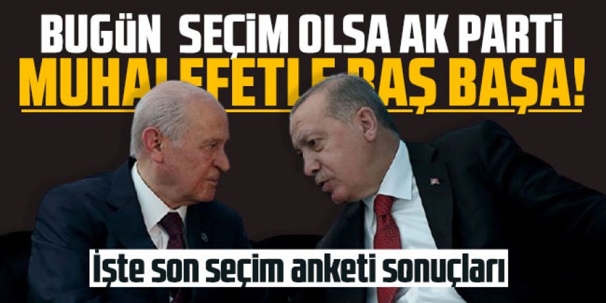 Son seçim anketinde barajı sadece 3 parti geçebildi