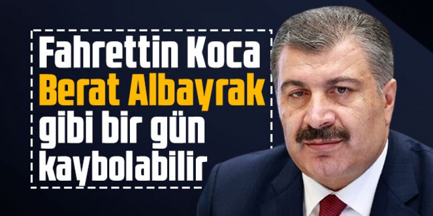 Gamze Taşçıer: Fahrettin Koca Berat Albayrak gibi bir gün kaybolabilir