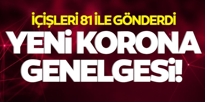 İçişleri Bakanlığı Korona Genelgesi! 81 ile gönderildi