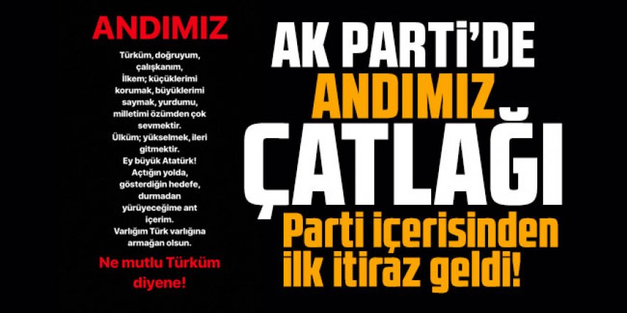 AK Parti'de ''Andımız'' çatlağı!