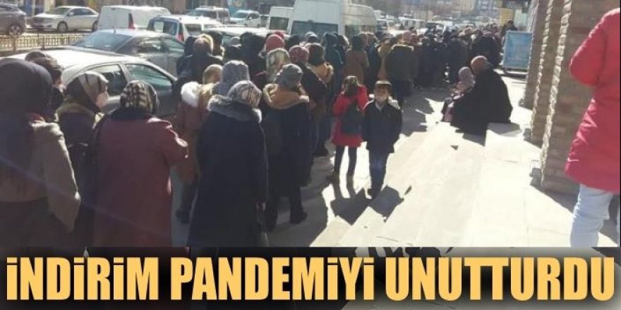 Erzurum'da İndirim pandemiyi unutturdu