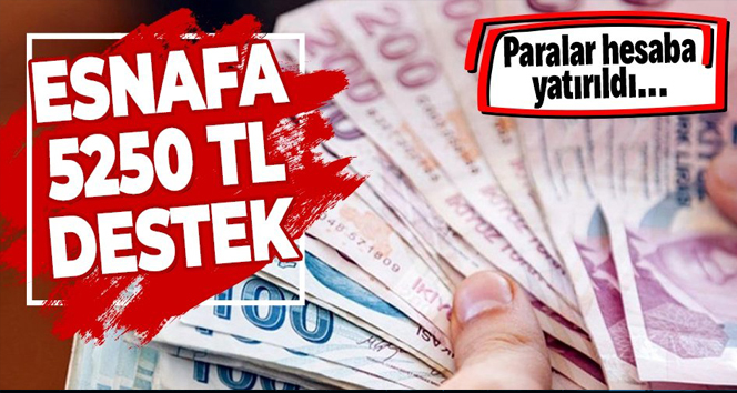 Paralar hesaba yatırıldı! Esnafa 5.250 TL destek