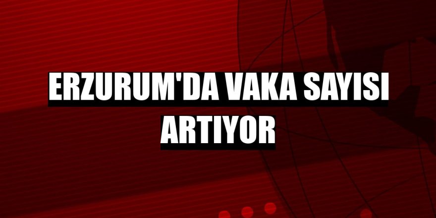 Erzurum’da vaka sayısı artıyor