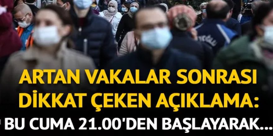 Koronavirüs vaka sayılarındaki artış sonrası flaş 'tam kapanma' önerisi