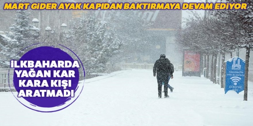 Erzurum’da kış geri döndü