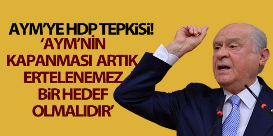 MHP lideri Devlet Bahçeli'den AYM'ye kapatma tepkisi!