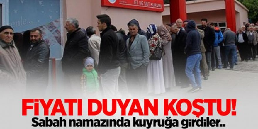 Erzurum'da Ramazan ve kısıtlama öncesi ucuz et kuyruğu