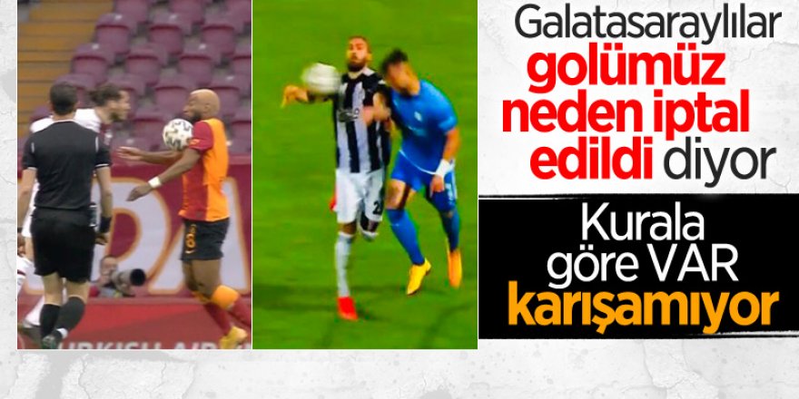 Galatasaraylılardan Ghezzal'ın golü öncesi el itirazı