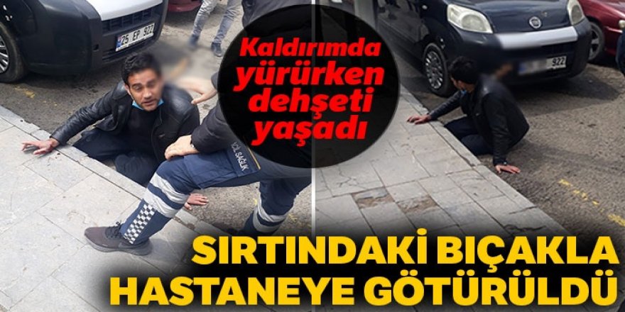 Erzurum'da korkunç olay! Kaldırımda yürürken dehşeti yaşadı,