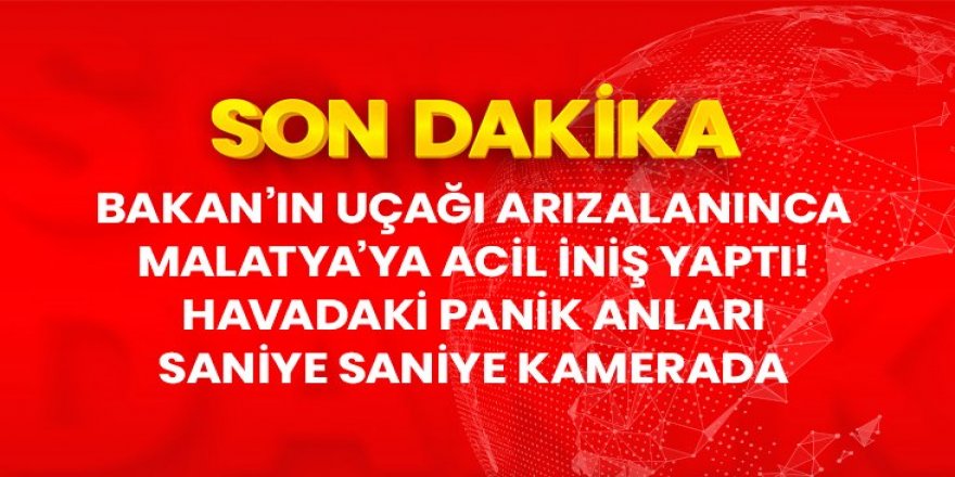 Tarım ve Orman Bakanı Pakdemirli'nin de bulunduğu uçak arıza nedeniyle acil iniş yaptı