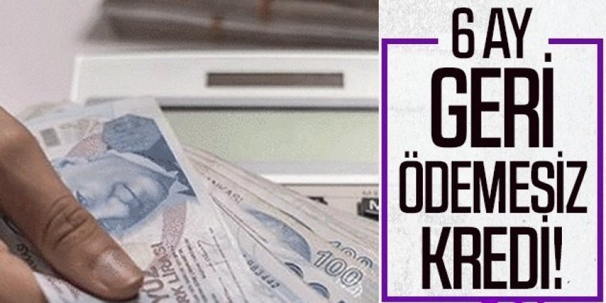 6 ay geri ödemesiz 100 bin lira kredi!