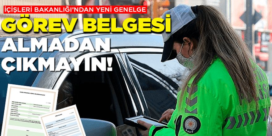 Bu belge yanınızda olmazsa cezası var