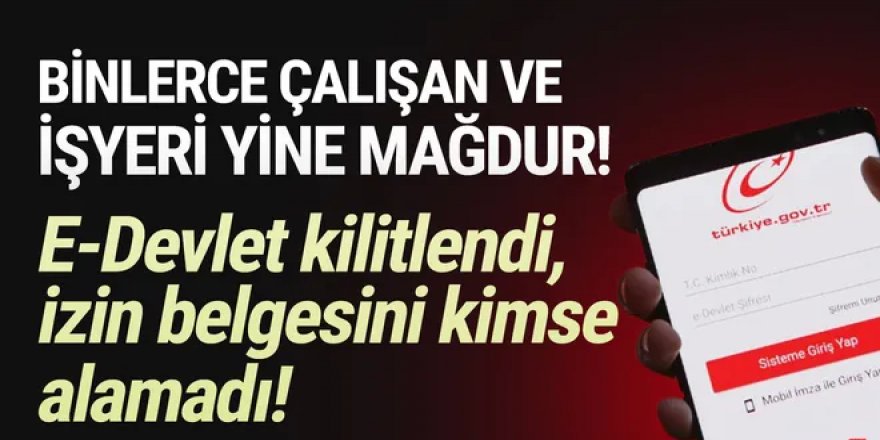 İçişleri'nin izin belgesi için başvuru ekranı açılamadı!