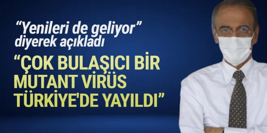 ''Çok bulaşıcı bir mutant virüs Türkiye'de yayılmış durumda''