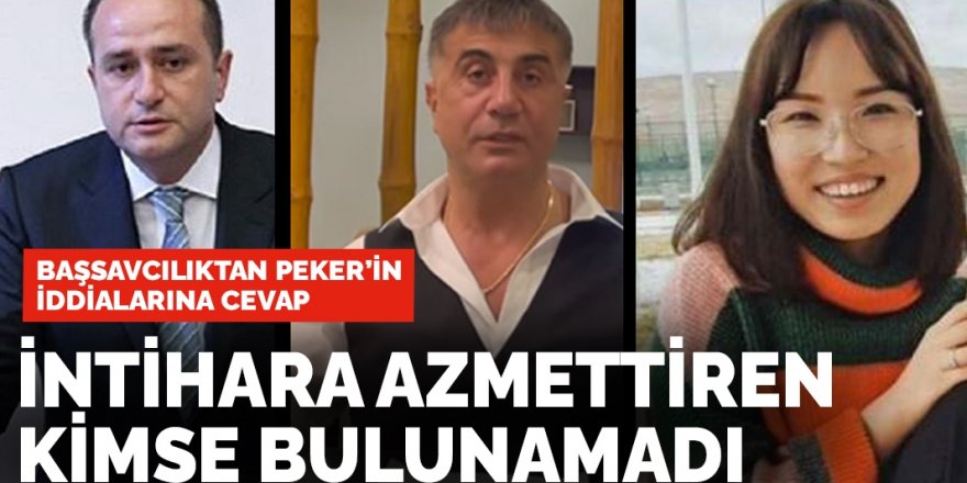 Başsavcılıktan Peker’in iddialarına cevap