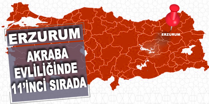 Erzurum akraba evliliğinde 11’inci sırada