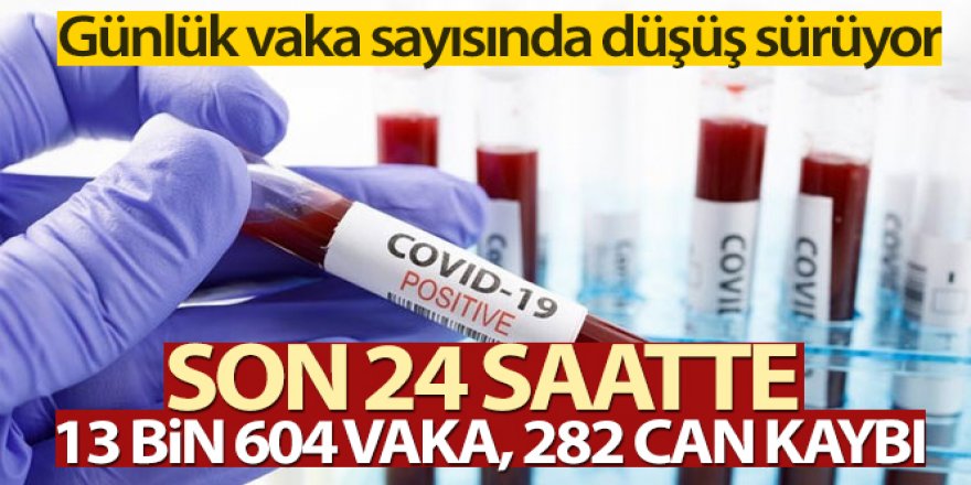 Korona virüste yeni vaka sayısı 13 bin 604