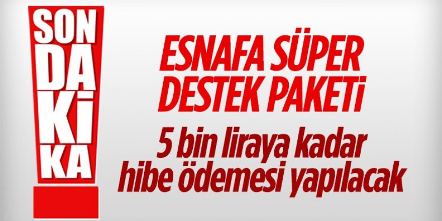 Esnaflara 2 ayrı grup halinde destek ödemeleri yapılacak