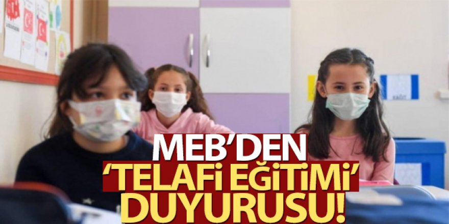 MEB: 'Telafi eğitimlerine katılımda ‘gönüllülük' esas'