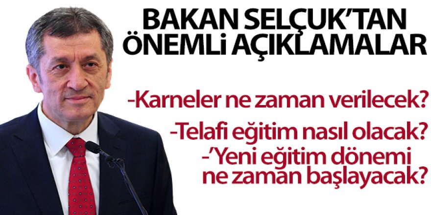 Bakan Selçuk'tan önemli açıklamalar! Telafi eğitim nasıl olacak?