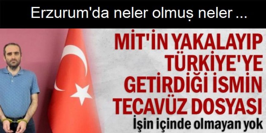 MİT'in yakalayıp Türkiye'ye getirdiği ismin tecavüz dosyası