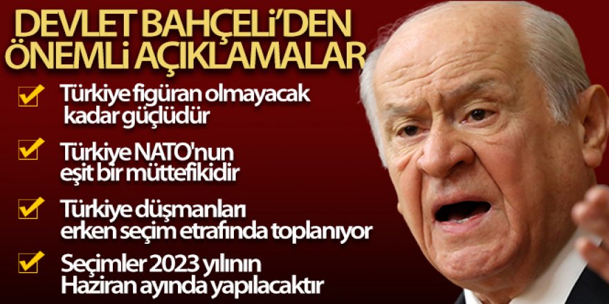 Devlet Bahçeli MHP grup toplantısında konuştu