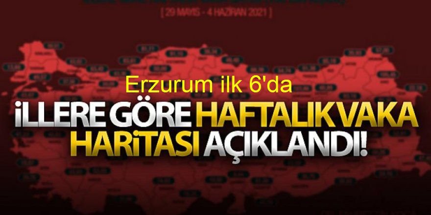 Haftalık vaka haritası açıklandı!