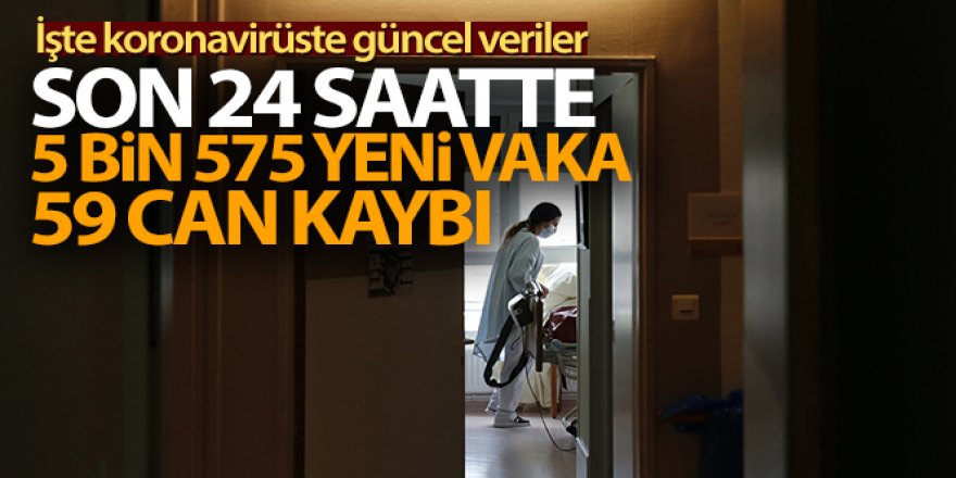 Türkiye'de son 24 saatte 5.575 koronavirüs vakası tespit edildi