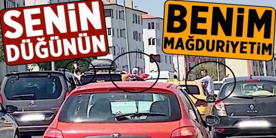 Düğün konvoyunda, trafik terörü