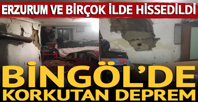 Bingöl'de 5,2 büyüklüğünde deprem