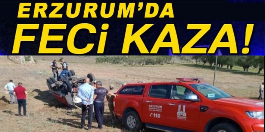 Erzurum'da Yakıt ikmal tankı şarampole yuvarlandı: 1 ölü, 1 yaralı