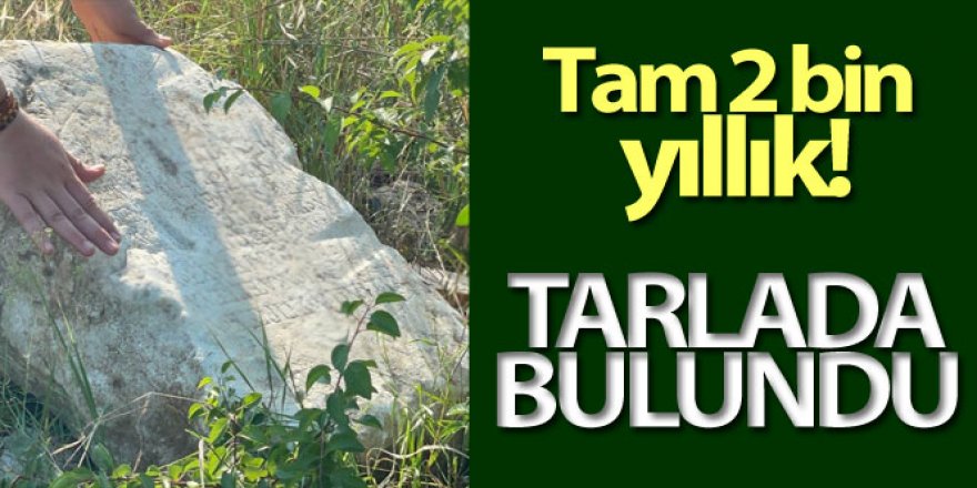 Tarlada 2 bin yıllık kitabe bulundu