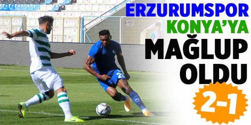 Konyaspor, Erzurumspor'u 2-1 mağlup etti