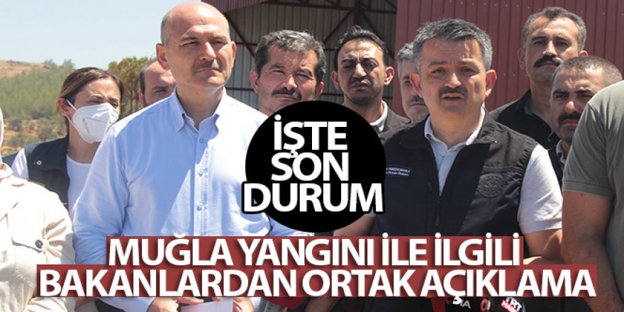 Orman yangınlarında son durumu Bakan Pakdemirli ve Bakan Soylu açıkladı