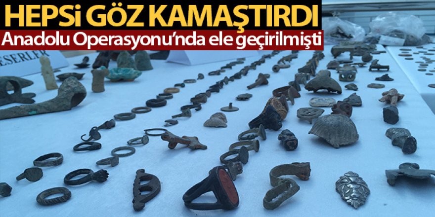 Anadolu' operasyonunda ele geçirilen tarihi eserler göz kamaştırdı